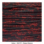 Μύκονος Glitz Για Τσάντες  Νήμα Macrame Χρώμα 102/571 Μαύρο/Κόκκινο